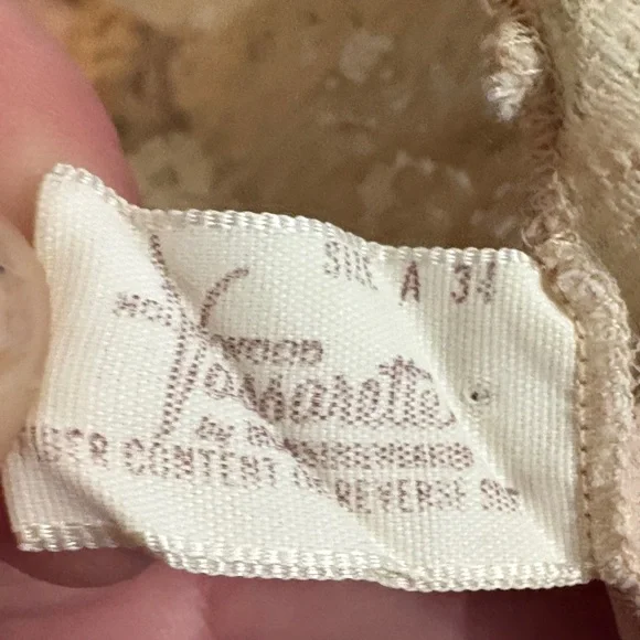 Vintage Vassarette Elegant Lace Trim Slip Dress Cream 34A - Picture 8 of 9